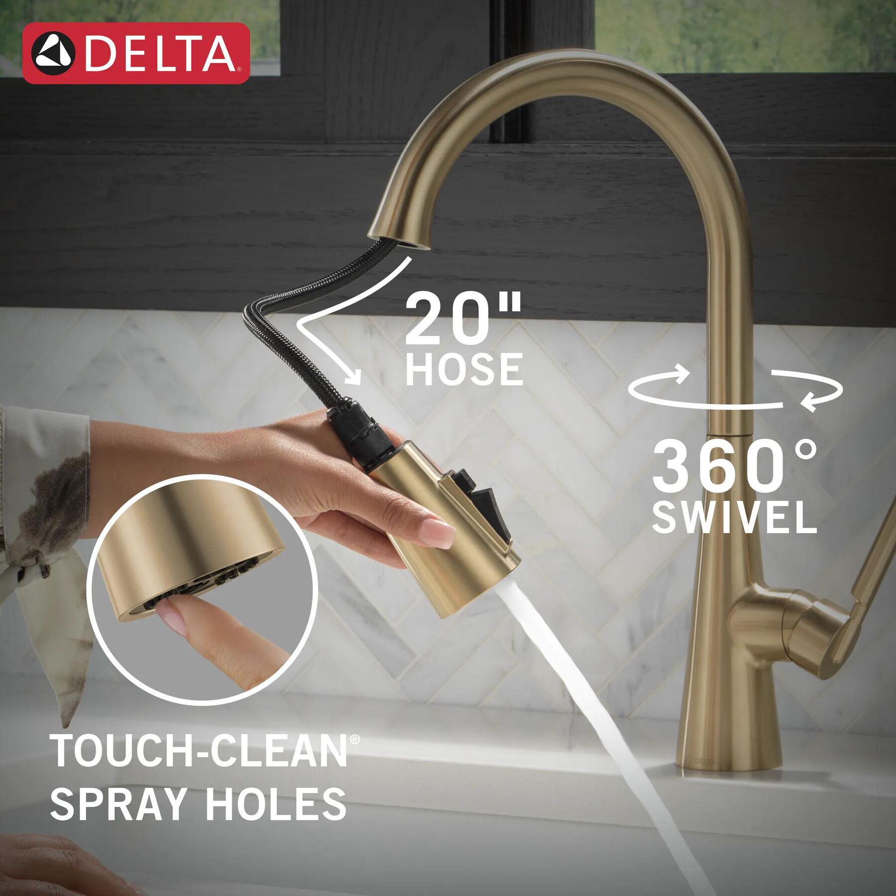 Single Handle Pull-Down Kitchen Faucet with ShieldSpray Technology