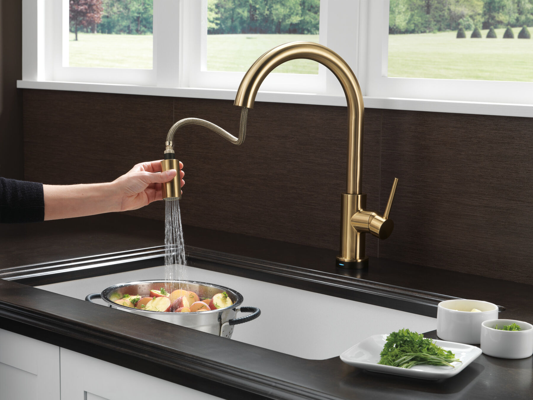 Single Handle Pull-Down Kitchen Faucet with Touch2O&reg; Technology