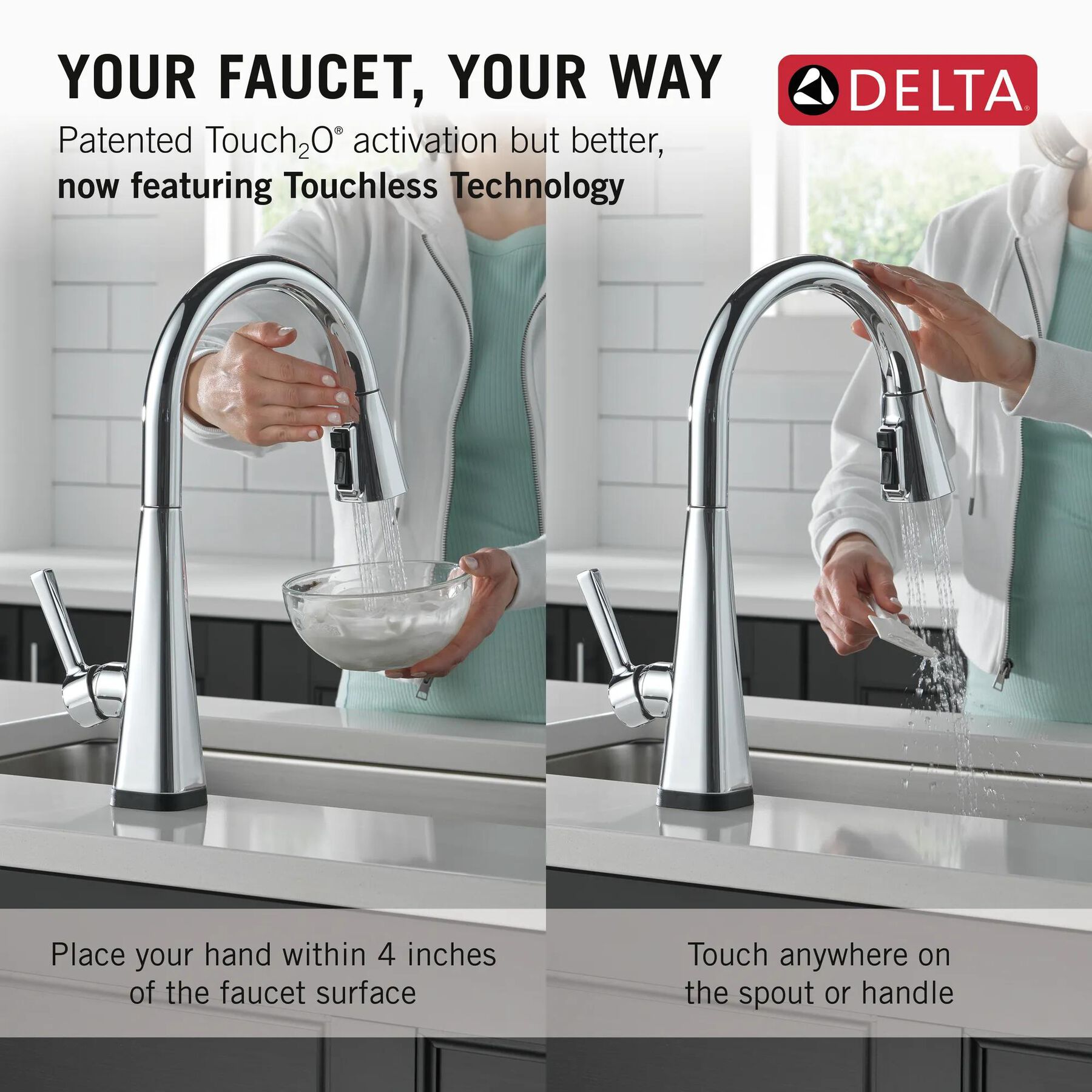 Single-Handle Pull-Down Kitchen Faucet with Touch<sub>2</sub>O&reg; Technology