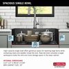 30&rdquo; Drop-In Top Mount&nbsp;16 Gauge Workstation Kitchen Sink Single Bowl&nbsp;with WorkFlow&trade; Ledge and Accessories