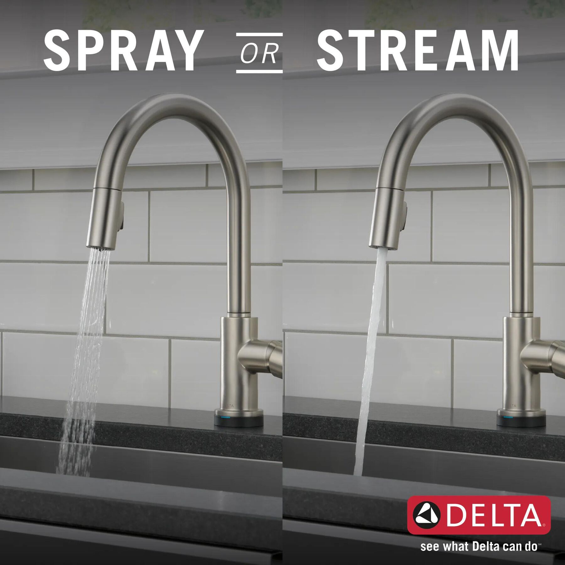 Single Handle Pull-Down Touch<sub>2</sub>O&reg; Technology Kitchen Faucet with Touchless Technology