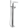 Single Handle Floor Mount Tub Filler Trim with Hand Shower (Recertified)