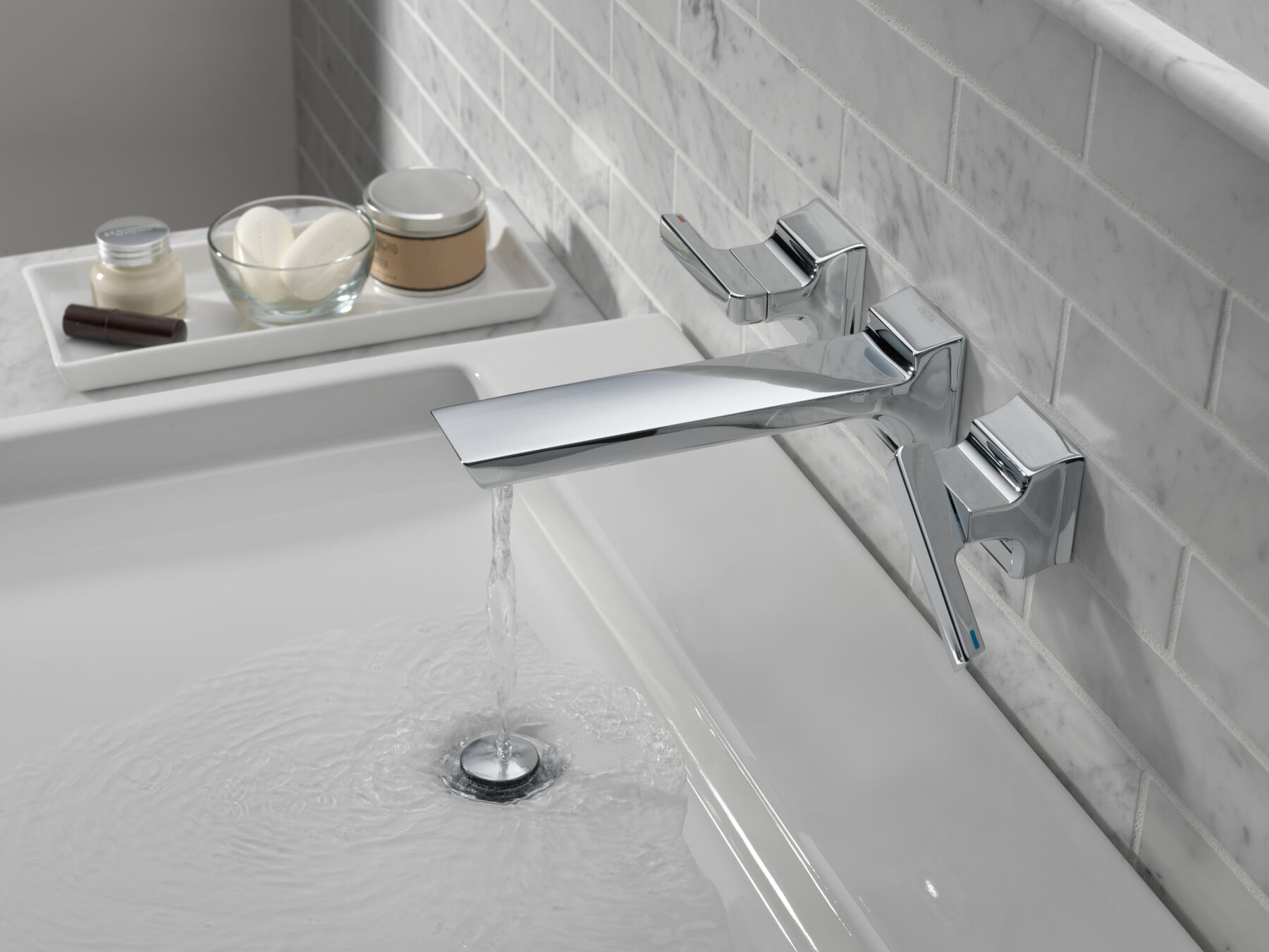 Two-Handle Wall Mount Bathroom Faucet Trim