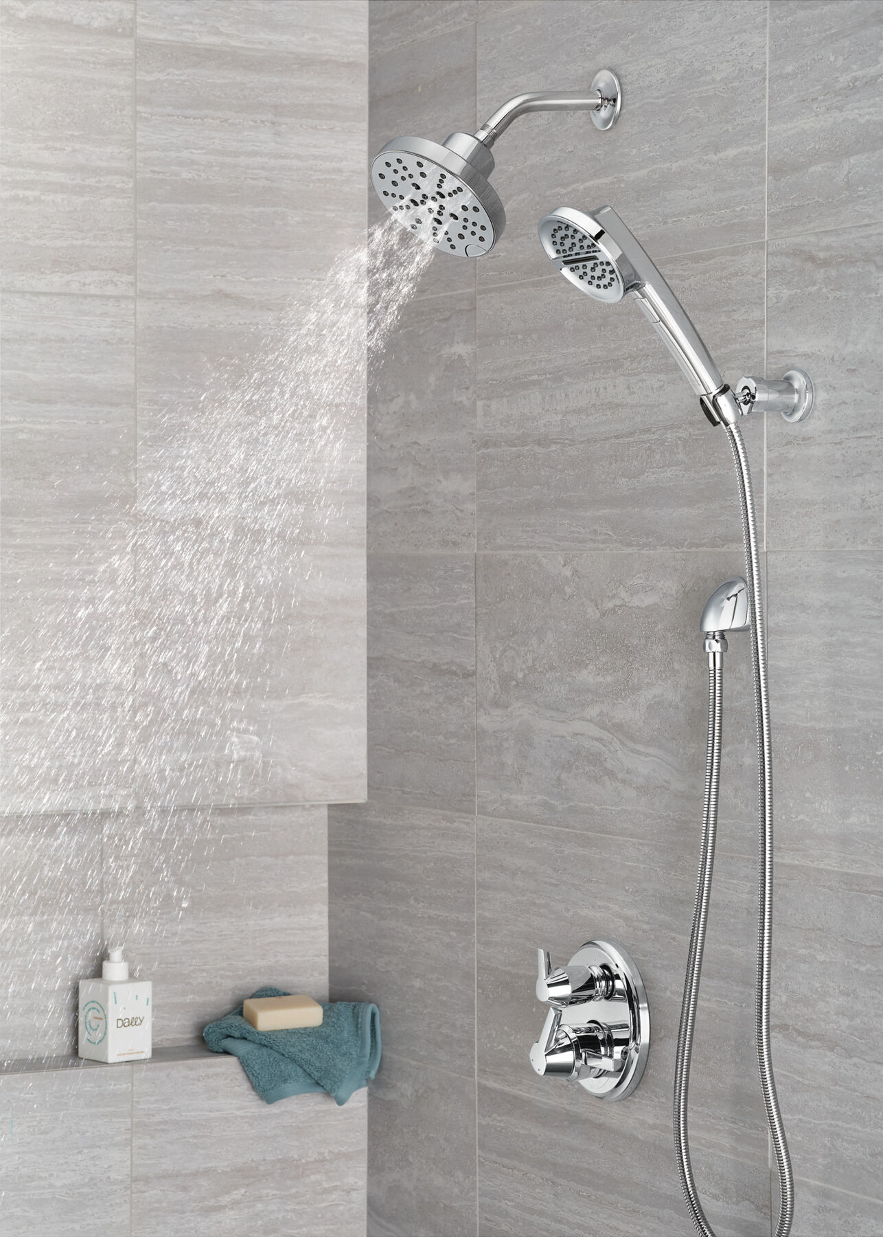 H<sub>2</sub>Okinetic&reg; 5-Setting Contemporary Raincan Shower Head