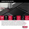 30&rdquo; Granite Composite Workstation Kitchen Sink Drop-In Top Mount Single Bowl with WorkFlow&trade; Ledge and Accessories in Black