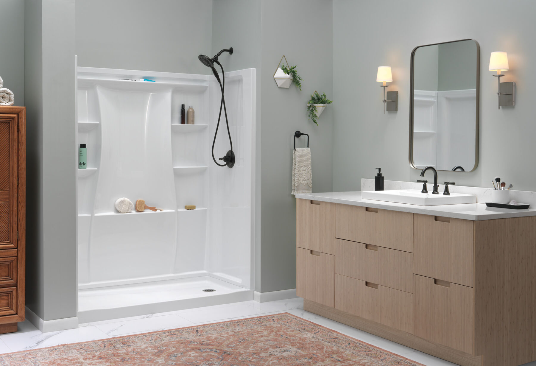 Classic 500 Shower Base 60"x30" Right Drain