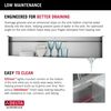 45&rdquo; Workstation Undermount Single Bowl 16 Gauge Stainless Steel Kitchen Sink with 2-Tier&nbsp;WorkFlow&trade; Ledge and Accessories