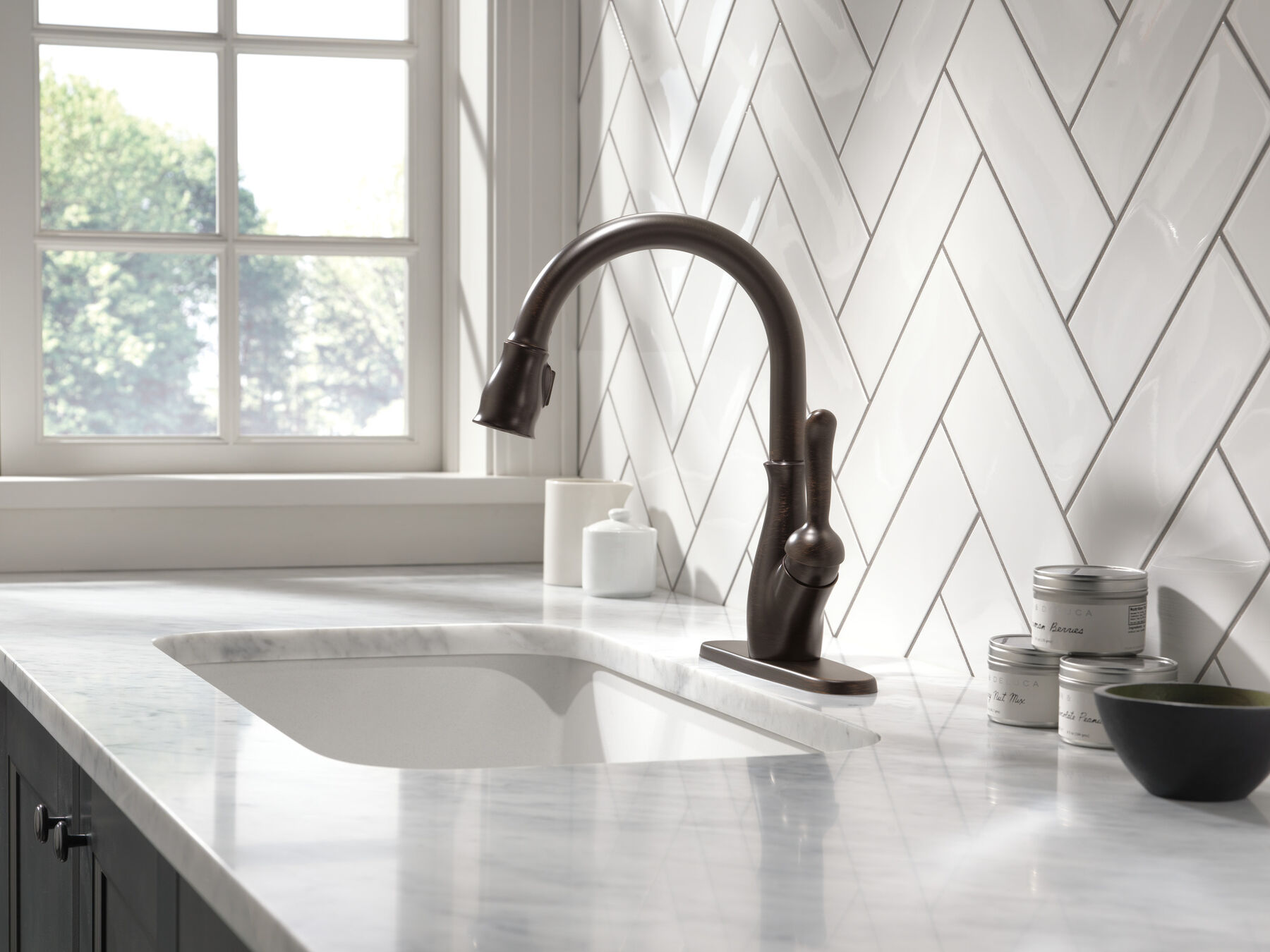 Single Handle Pull-Down Kitchen Faucet with ShieldSpray&reg; Technology