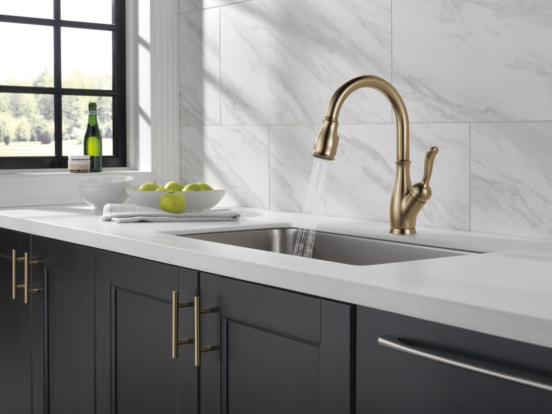 Single Handle Pull-Down Kitchen Faucet with ShieldSpray&reg; Technology
