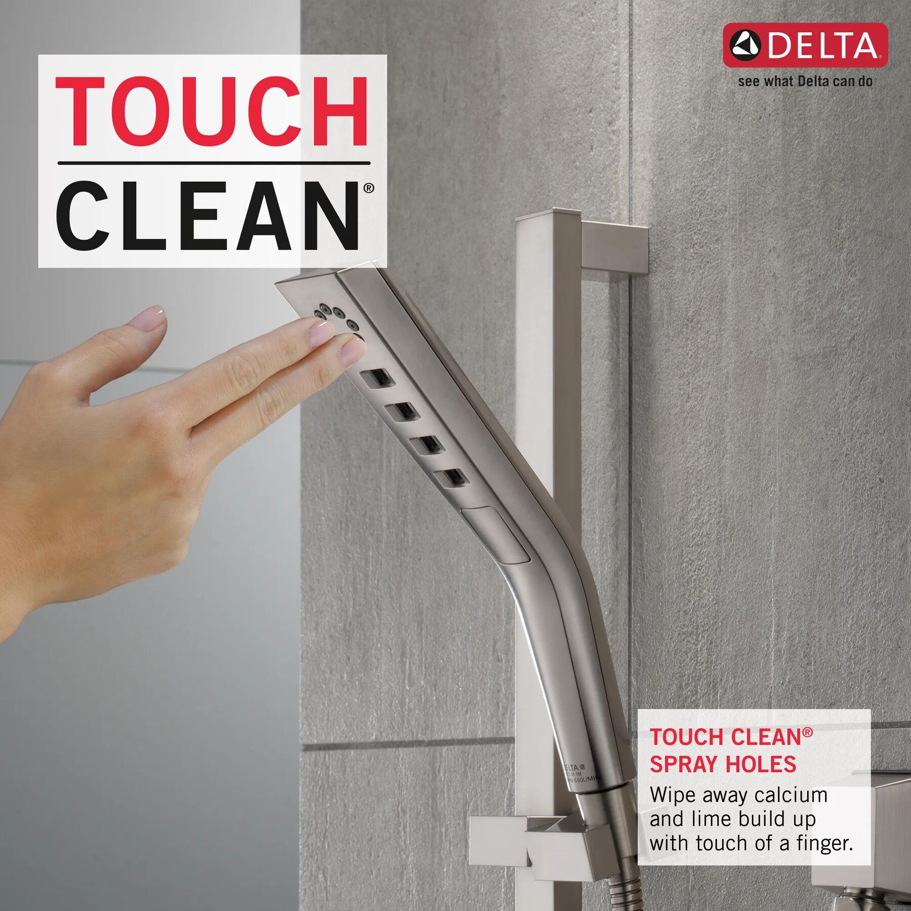 H2Okinetic&reg; 3-Setting Slide Bar Hand Shower