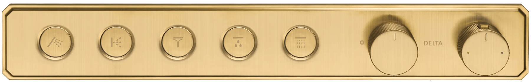 Traditional High Flow Push Button Thermostatic Trim - 5 Outlet