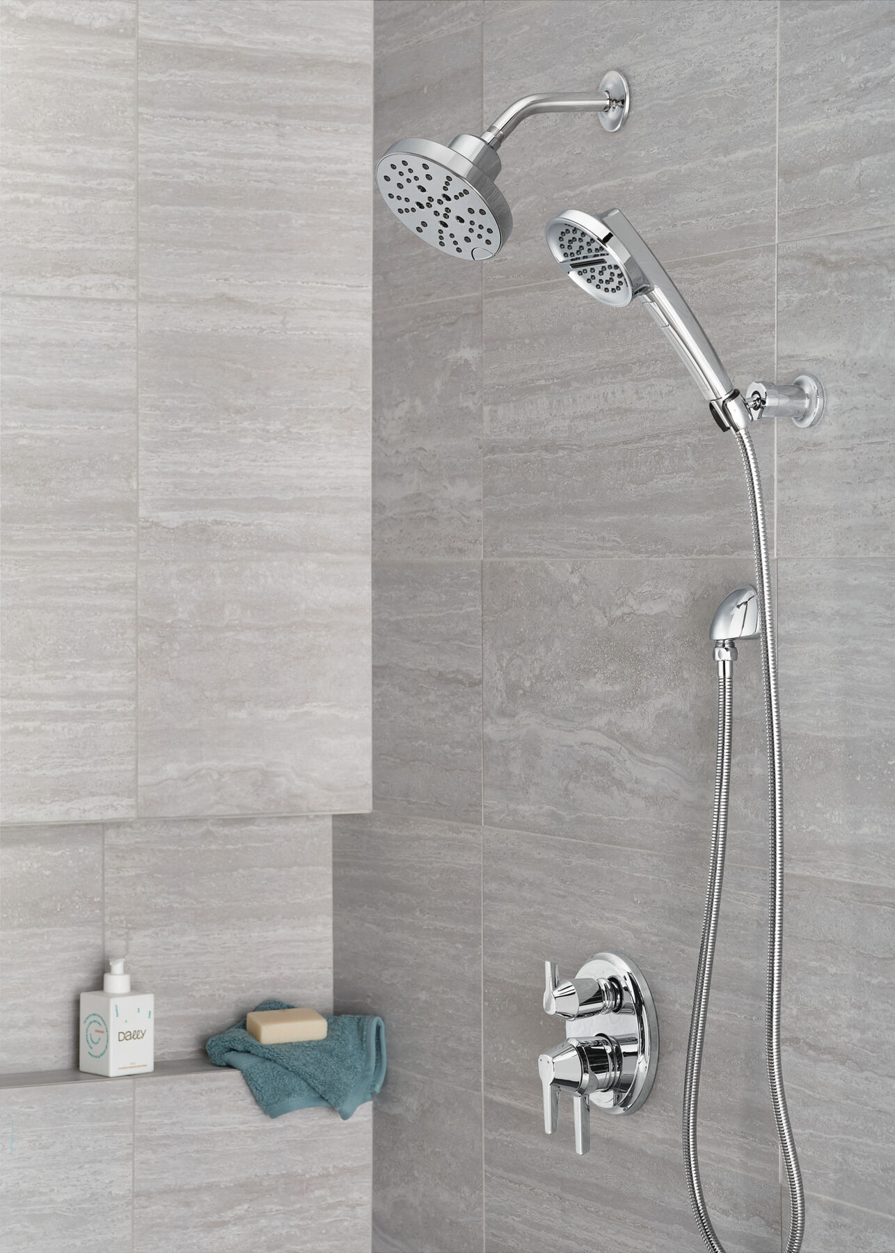 H<sub>2</sub>Okinetic&reg; 5-Setting Contemporary Raincan Shower Head
