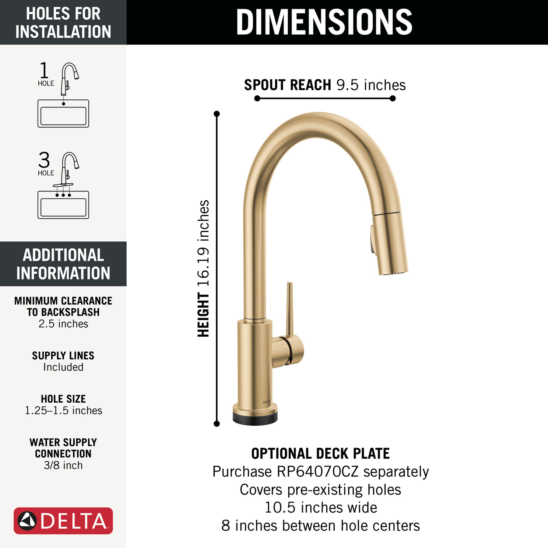 Single Handle Pull-Down Kitchen Faucet with Touch2O&reg; Technology