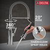 Single Handle Pull-Down Kitchen Faucet With Spring Spout