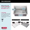 25&rdquo; Stainless Steel Workstation Kitchen Sink Drop-In Undermount Single Bowl with WorkFlow&trade; Ledge and Accessories