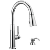 Single Handle Pull-Down Kitchen Faucet with Soap Dispenser and ShieldSpray&reg; Technology