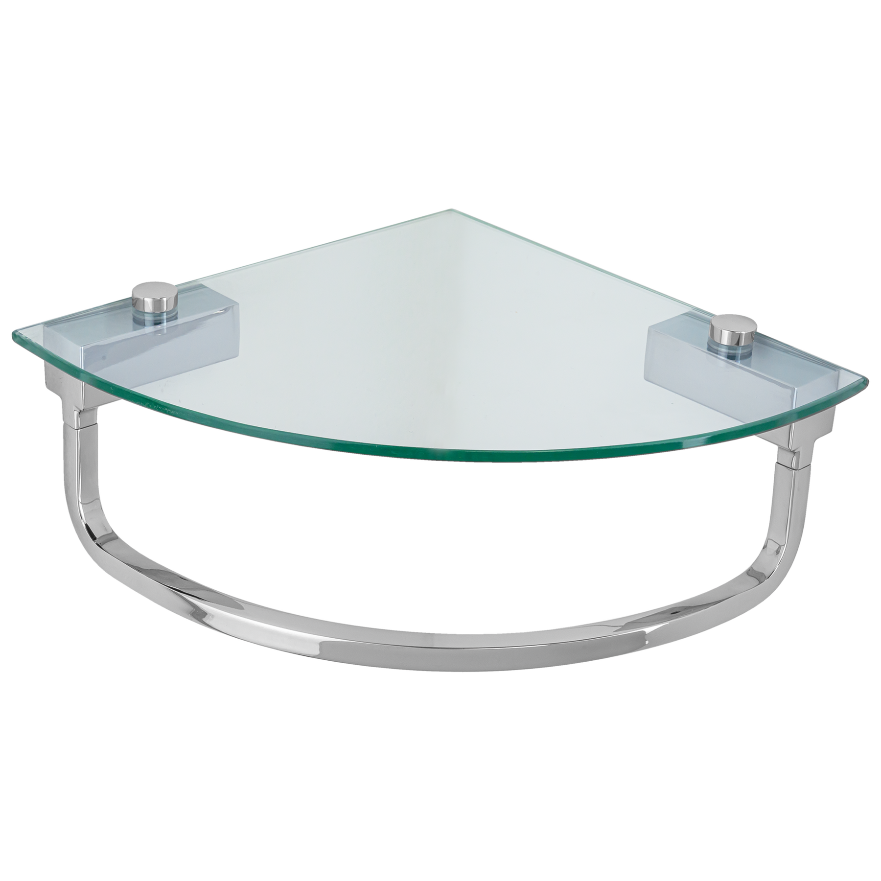 Corner Towel Bar with Glass Shelf