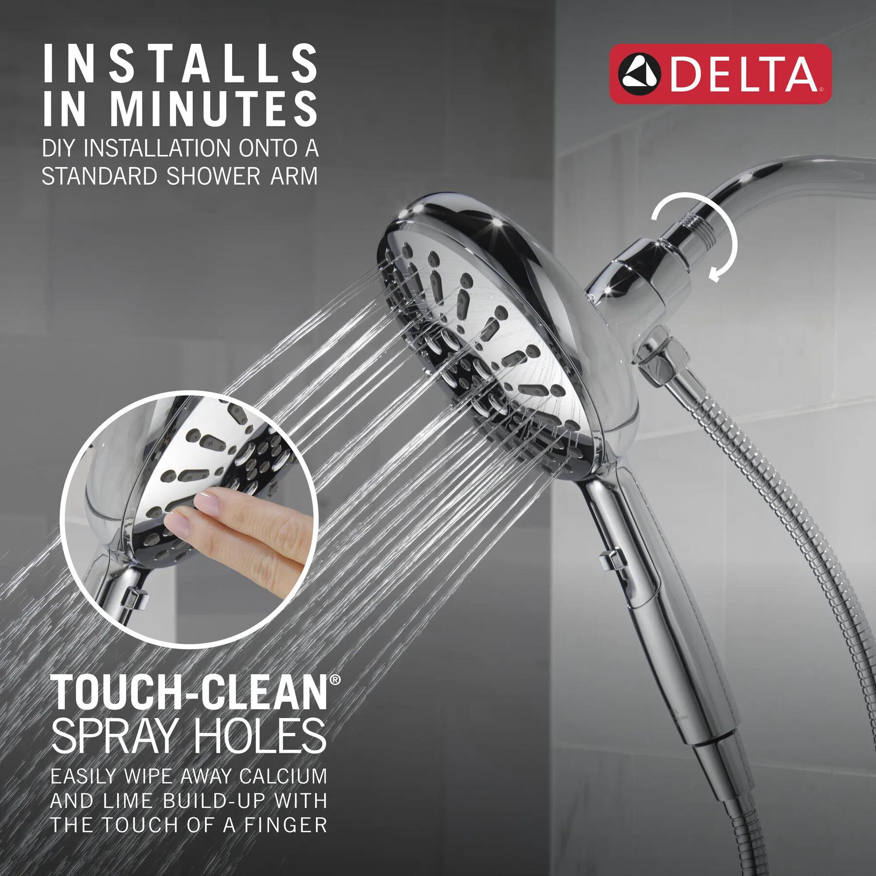 7-Setting SureDock&reg; Magnetic Hand Shower