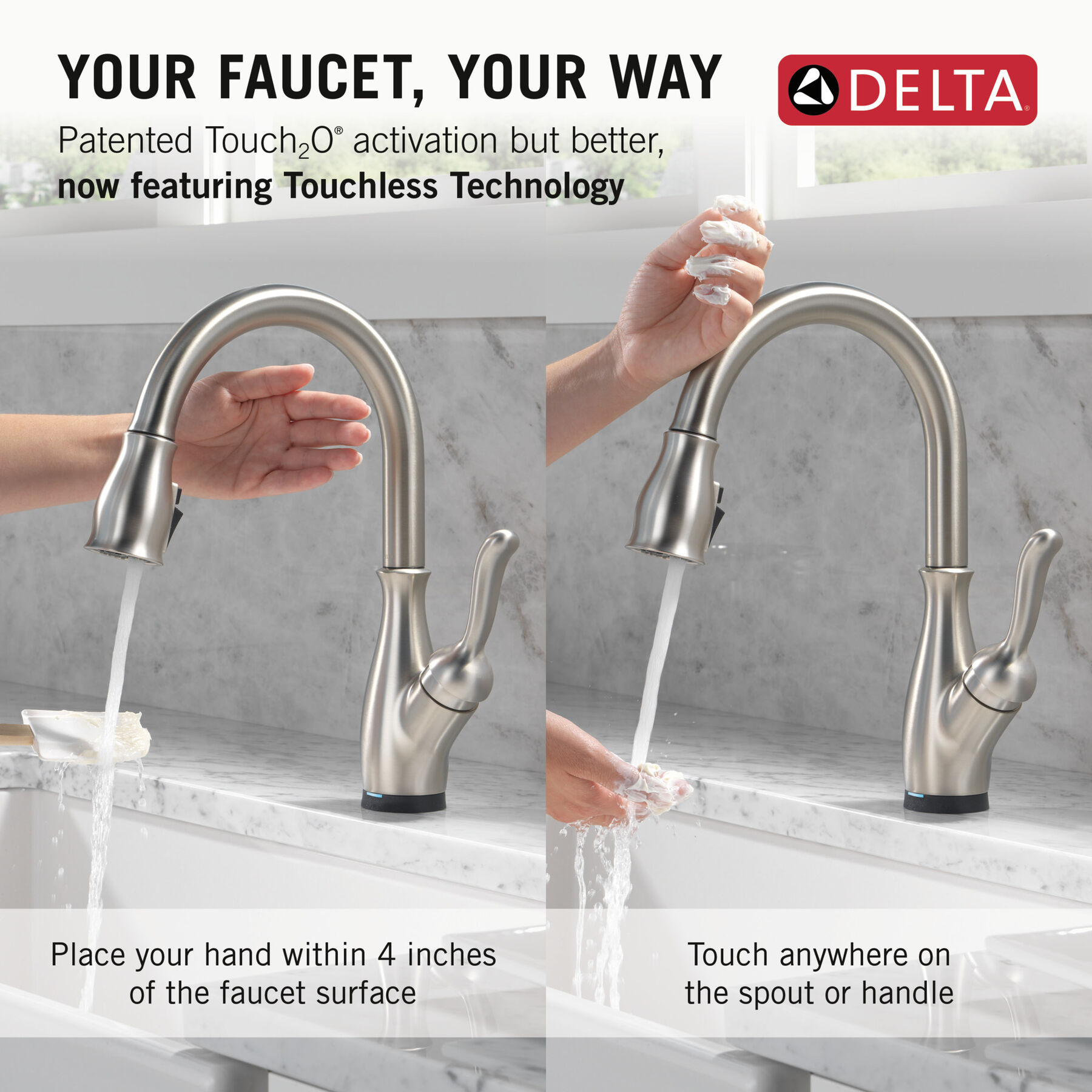 Touch2O&reg; with Touchless&trade; Pull-Down Kitchen 1L with Soap Disp Bundle