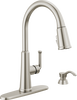Single Handle Pull-Down Kitchen Faucet with Soap Dispenser and ShieldSpray&reg; Technology