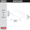 48&rdquo;x34&rdquo; Left Corner Center Drain Shower Base