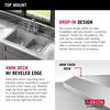 33&rdquo; Workstation&nbsp;Drop-In Top Mount&nbsp;Double&nbsp;Bowl&nbsp;16 Gauge Stainless Steel&nbsp;Kitchen Sink&nbsp;with&nbsp;WorkFlow&trade; Ledge and Accessories