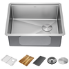 23&rdquo; Workstation Undermount&nbsp;Single Bowl&nbsp;16 Gauge Stainless Steel&nbsp;Kitchen Sink&nbsp;with&nbsp;WorkFlow&trade; Ledge and Accessories