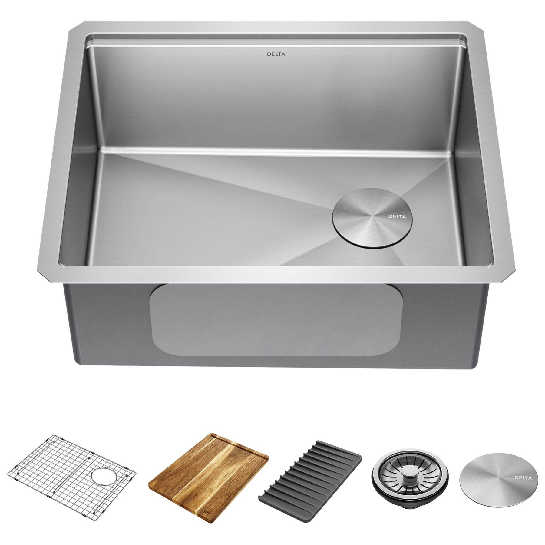 23&rdquo; Workstation Undermount&nbsp;Single Bowl&nbsp;16 Gauge Stainless Steel&nbsp;Kitchen Sink&nbsp;with&nbsp;WorkFlow&trade; Ledge and Accessories