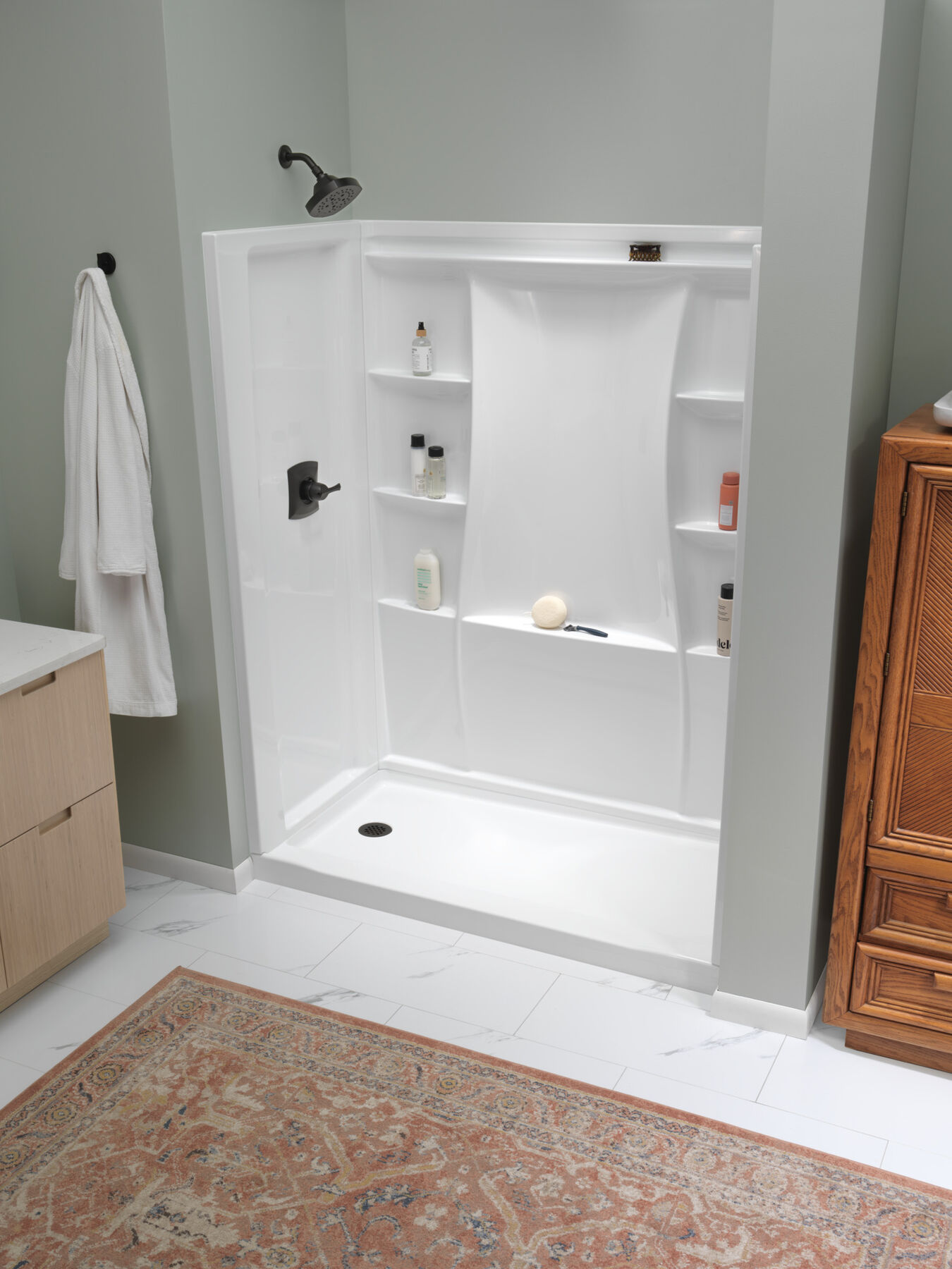 Classic 500 Shower Base 60"x30" Left Drain