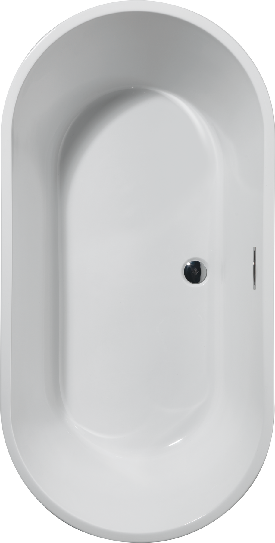 60 in. x 30 in. Freestanding Tub with Center Drain