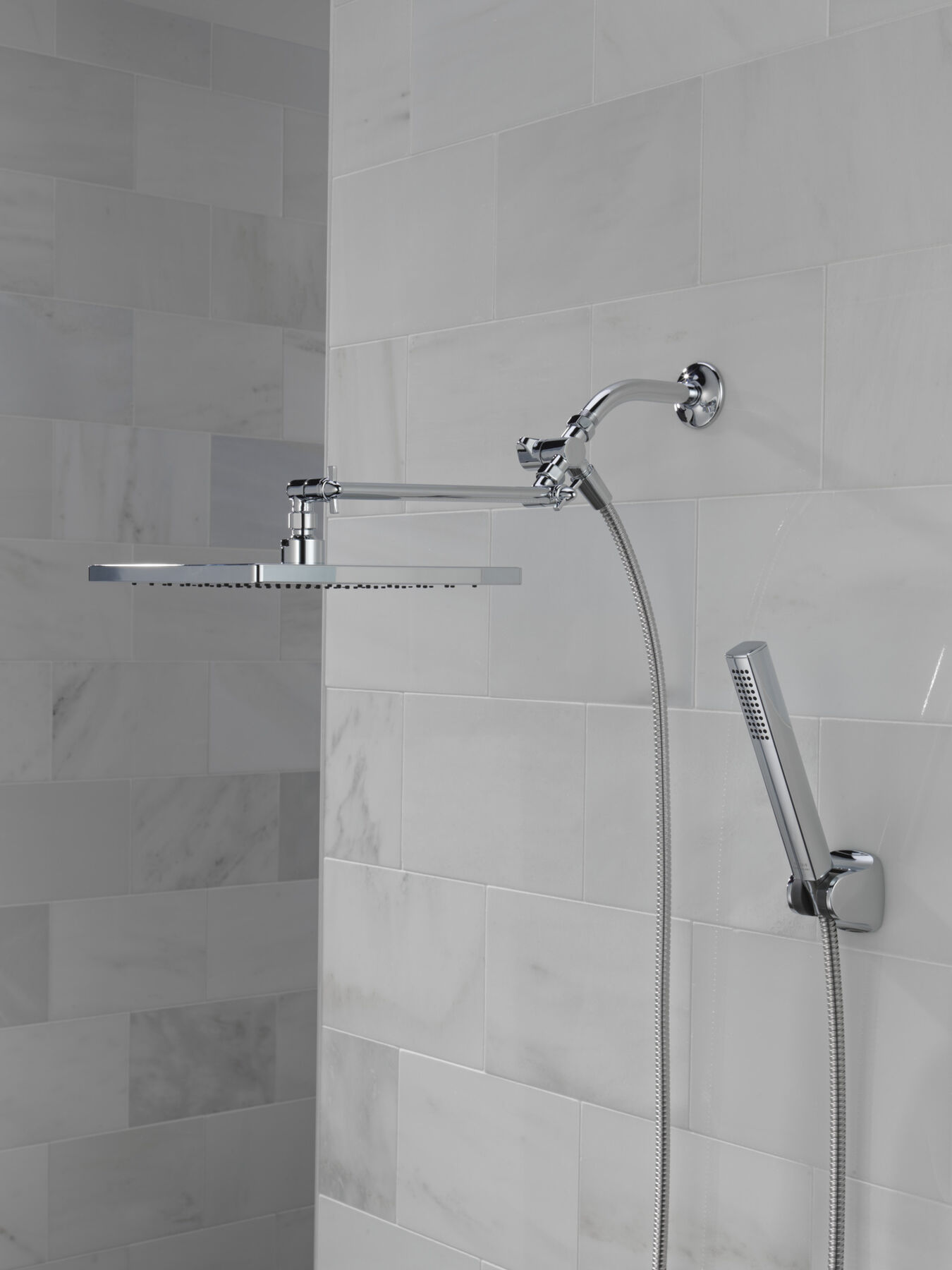 10 inch Raincan Shower Head & Hand Held Combo with Adjustable Extension Arm