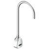 Battery Operated Electronic Wall Mount Faucet with Gooseneck Spout