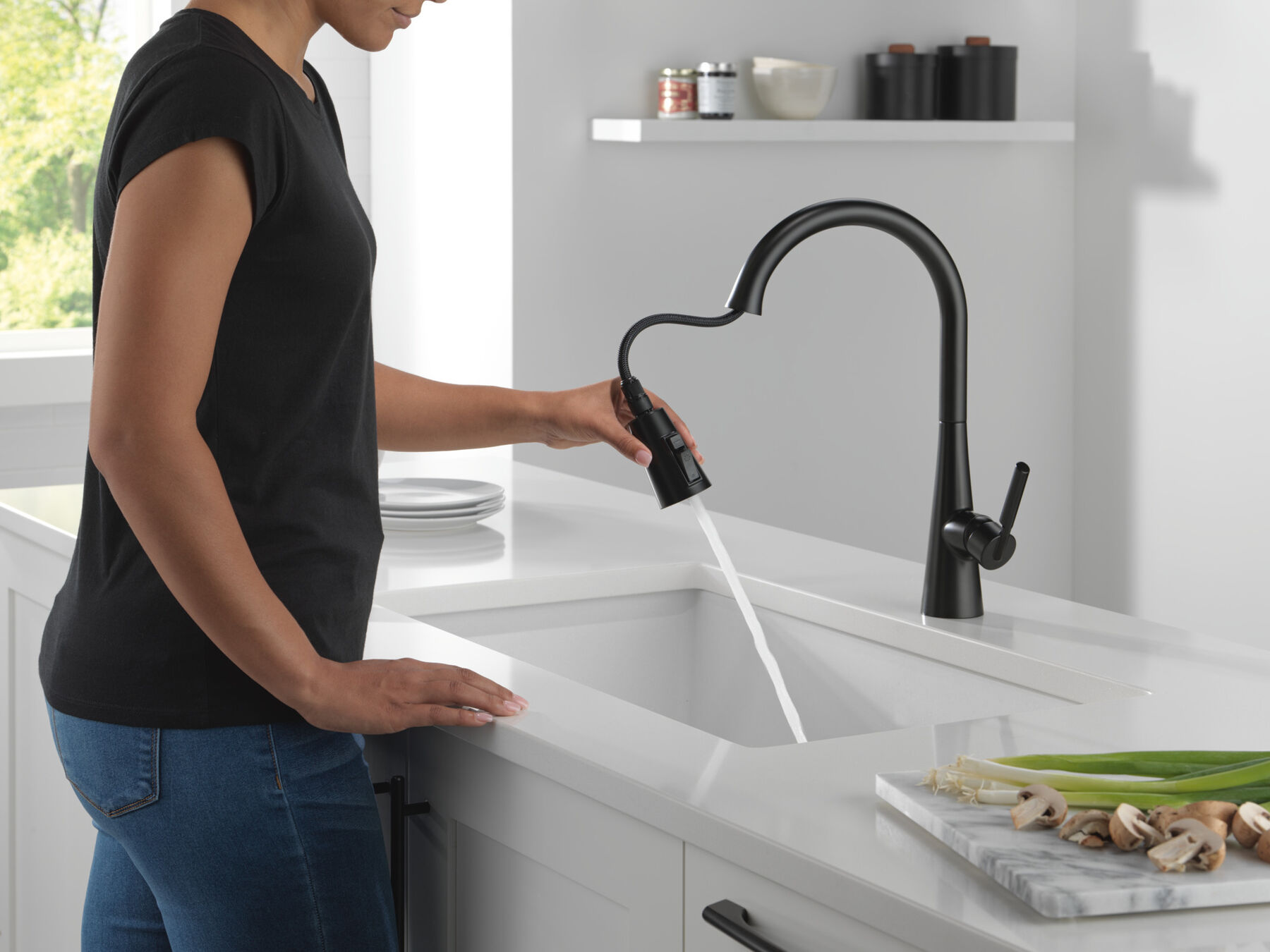 Single Handle Pull-Down Kitchen Faucet with ShieldSpray Technology