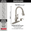 Single Handle Pull-Down Kitchen Faucet with Soap Dispenser and ShieldSpray