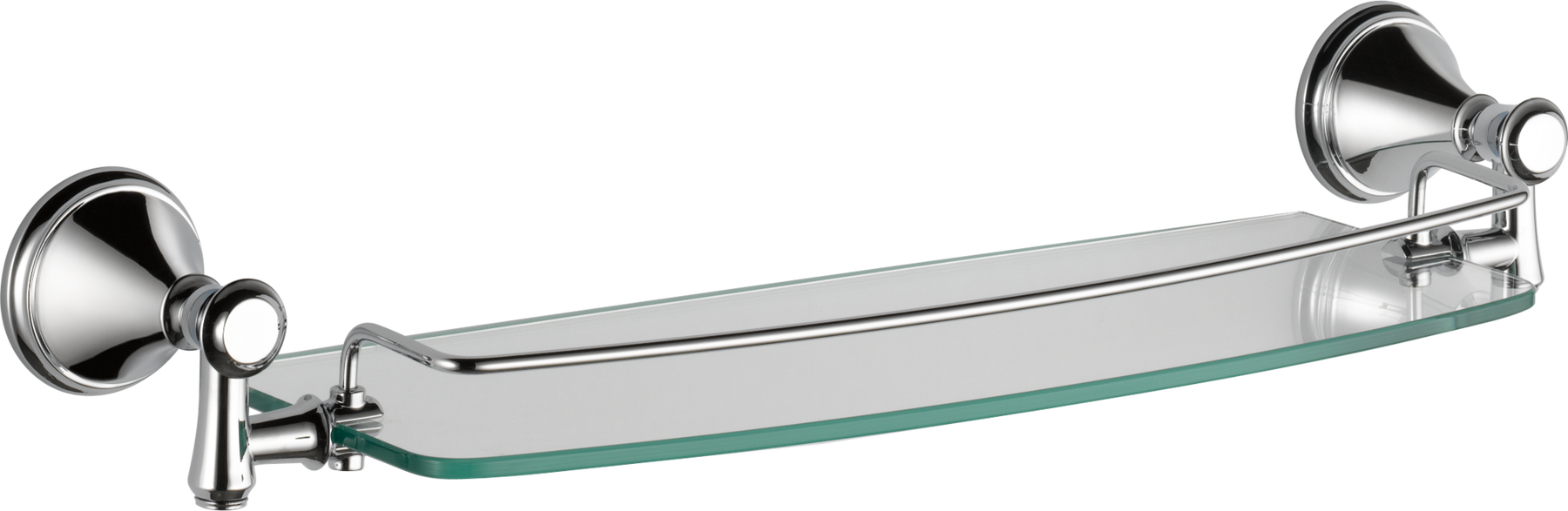 18" Glass Shelf with Removable Bar