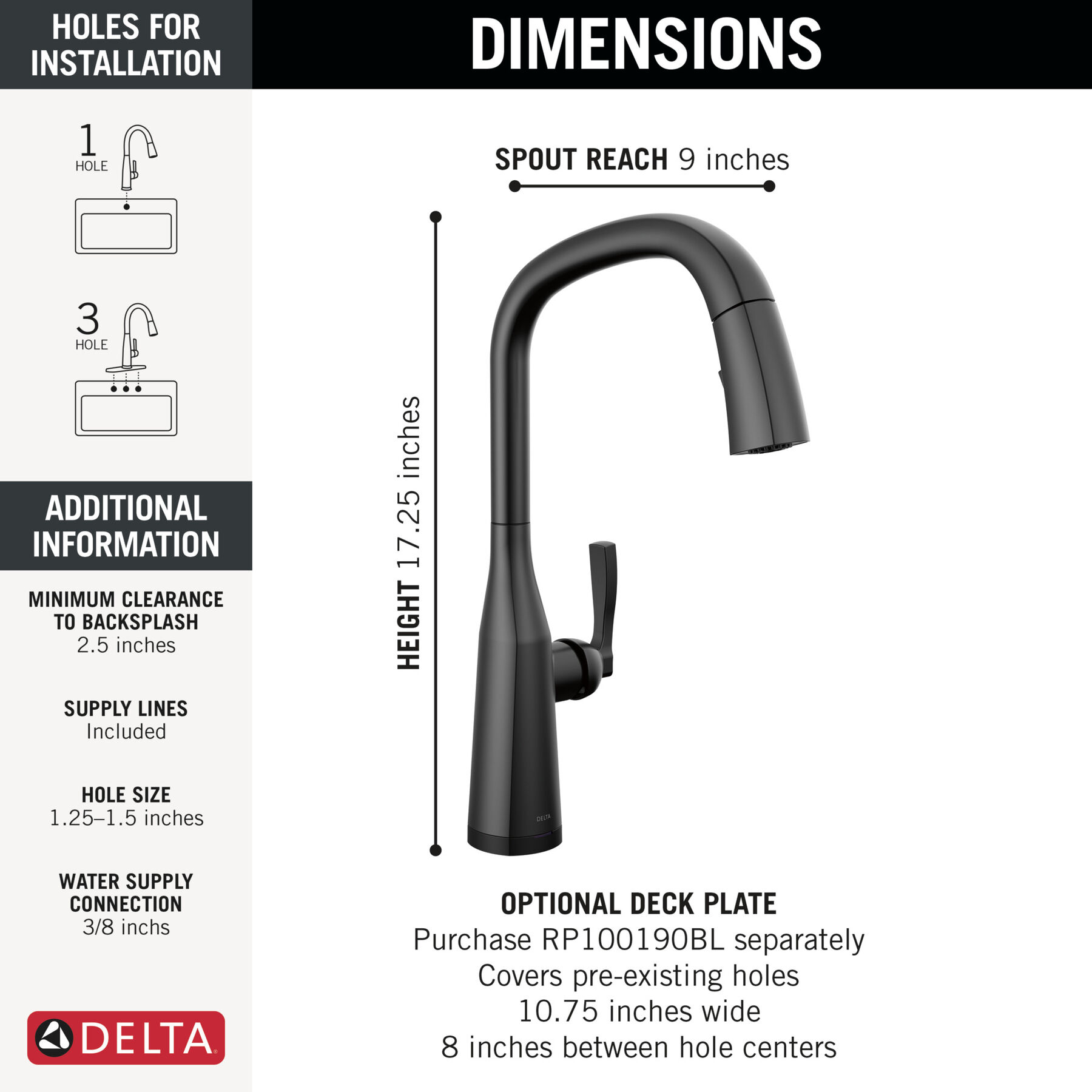 Touch<sub>2</sub>O&reg; Technology Kitchen Faucet with Touchless Technology