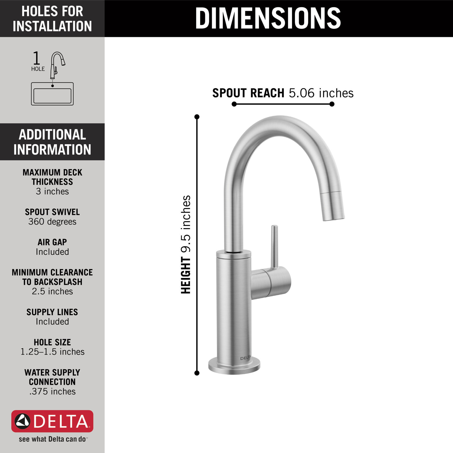 Contemporary Round Beverage Faucet