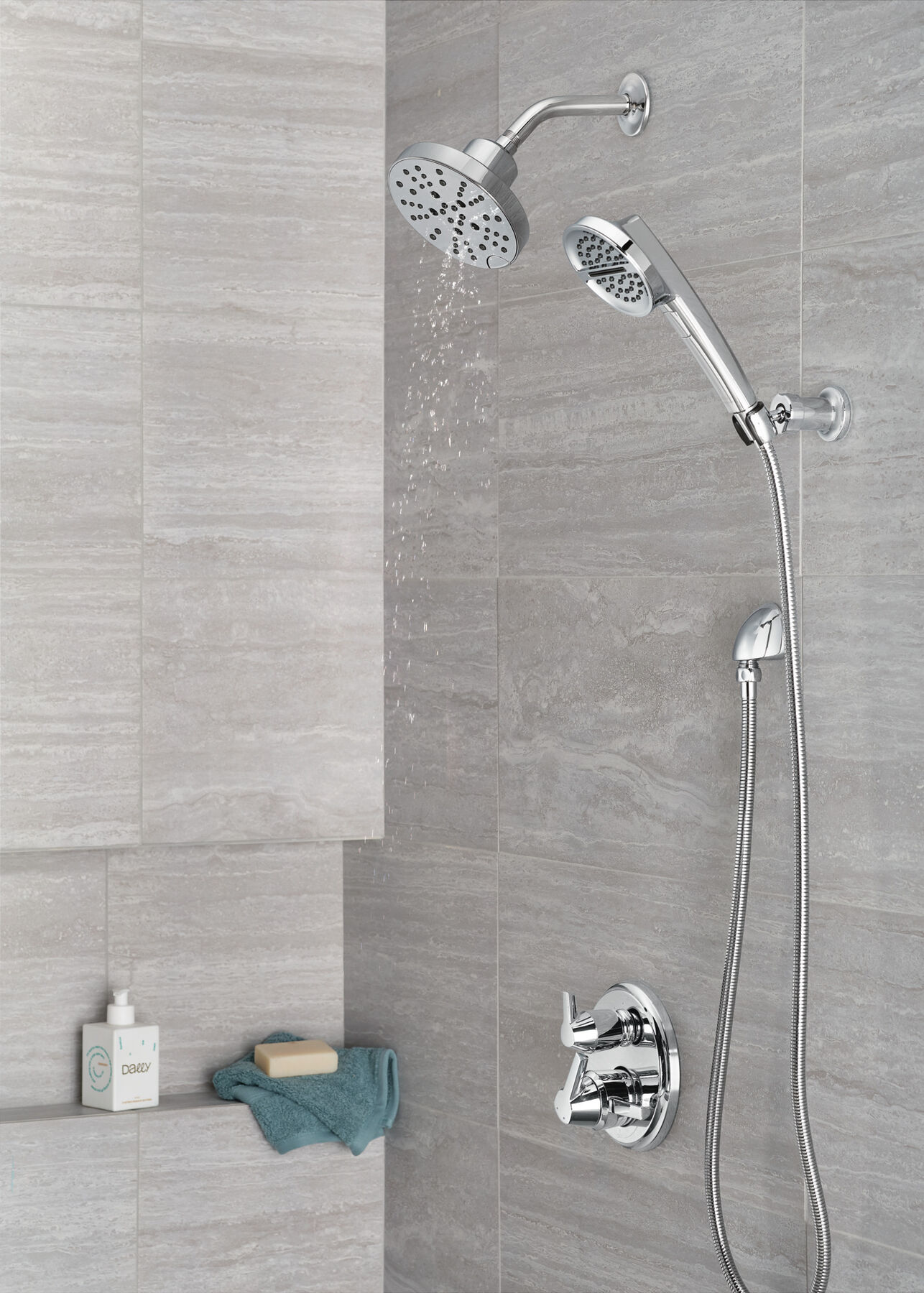 H<sub>2</sub>Okinetic&reg; 5-Setting Contemporary Raincan Shower Head