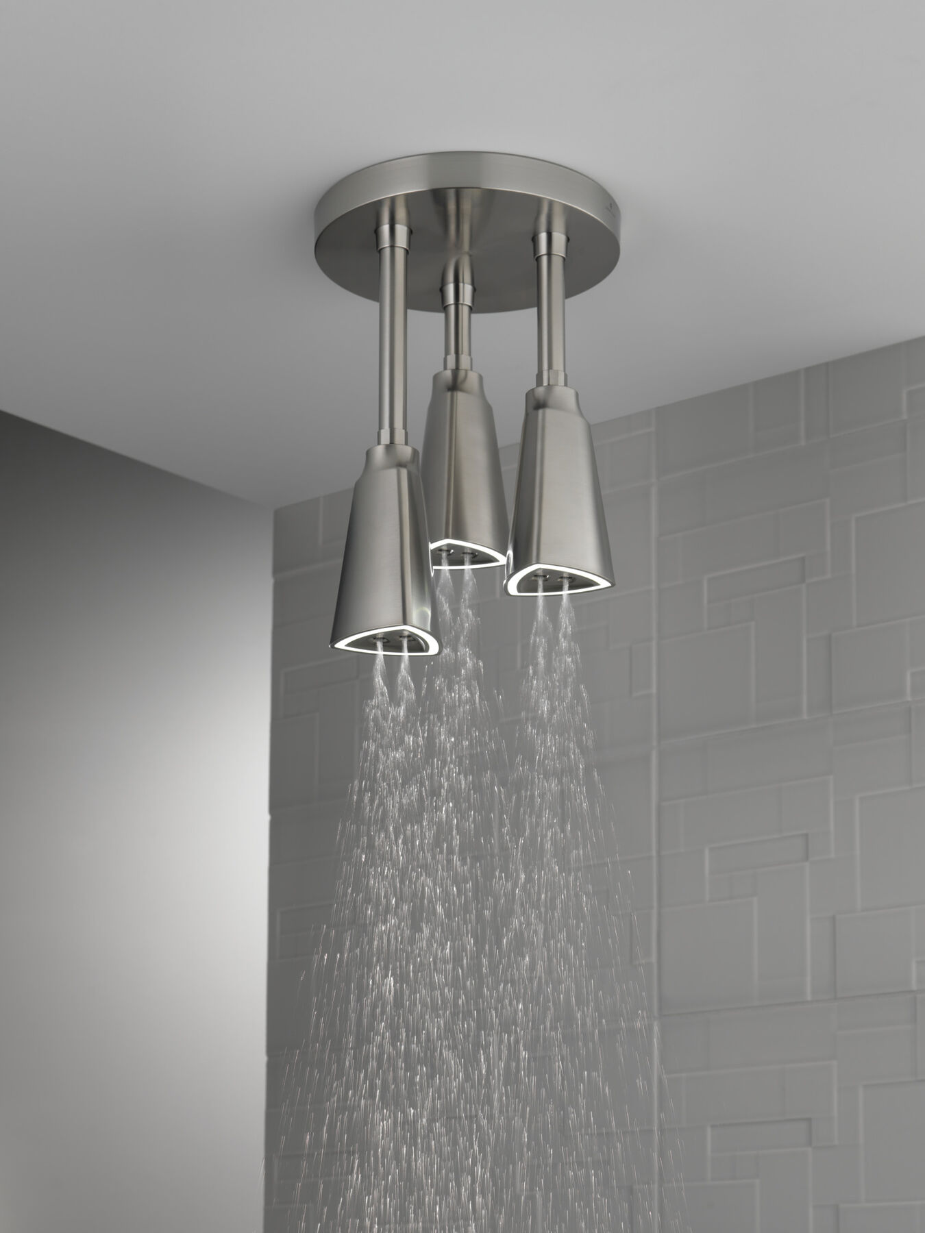 H<sub>2</sub>Okinetic&reg; Pendant Raincan Shower Head with LED Light (Recertified)