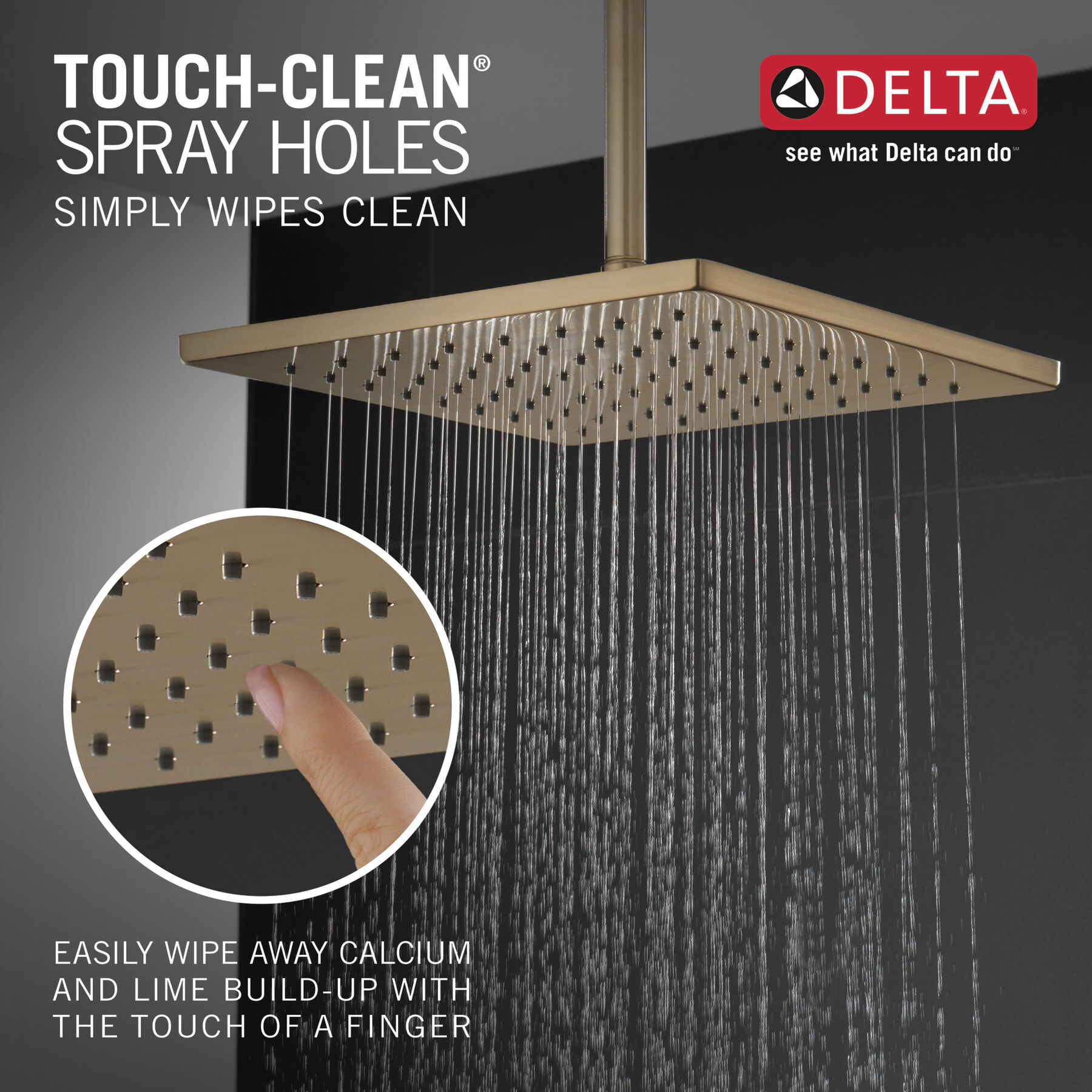 Raincan Shower Head with Shower Arm Bundle - Square
