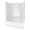 60" x 30" Curved Bathtub - Left Drain