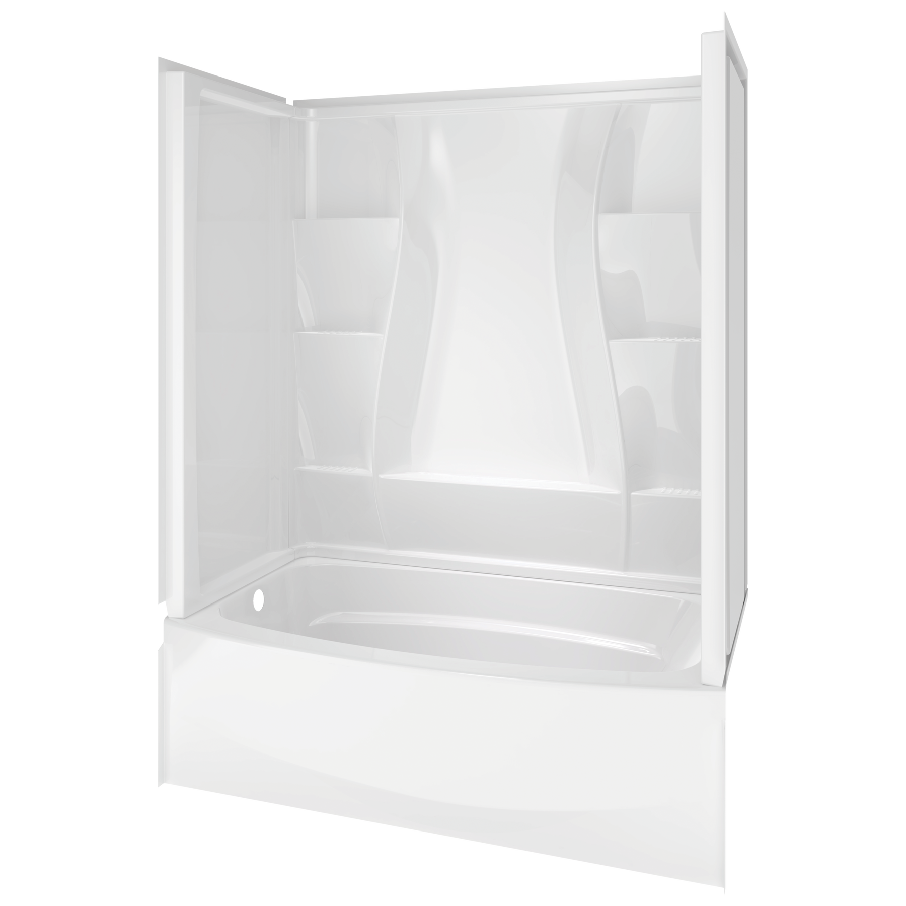 60" x 30" Curved Bathtub - Left Drain