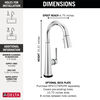 Single Handle Pull-Down Bar/Prep Faucet with Touch<sub>2</sub>O&reg; Technology