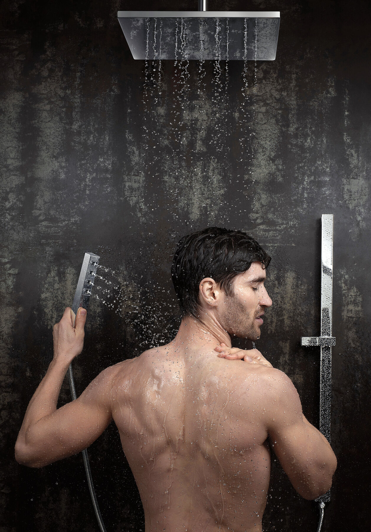 H<sub>2</sub>Okinetic&reg; Single-Setting Slide Bar Hand Shower