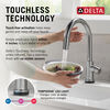 Touch2O with Touchless Technology Single Handle Pull-Down Kitchen Faucet with Soap Dispenser