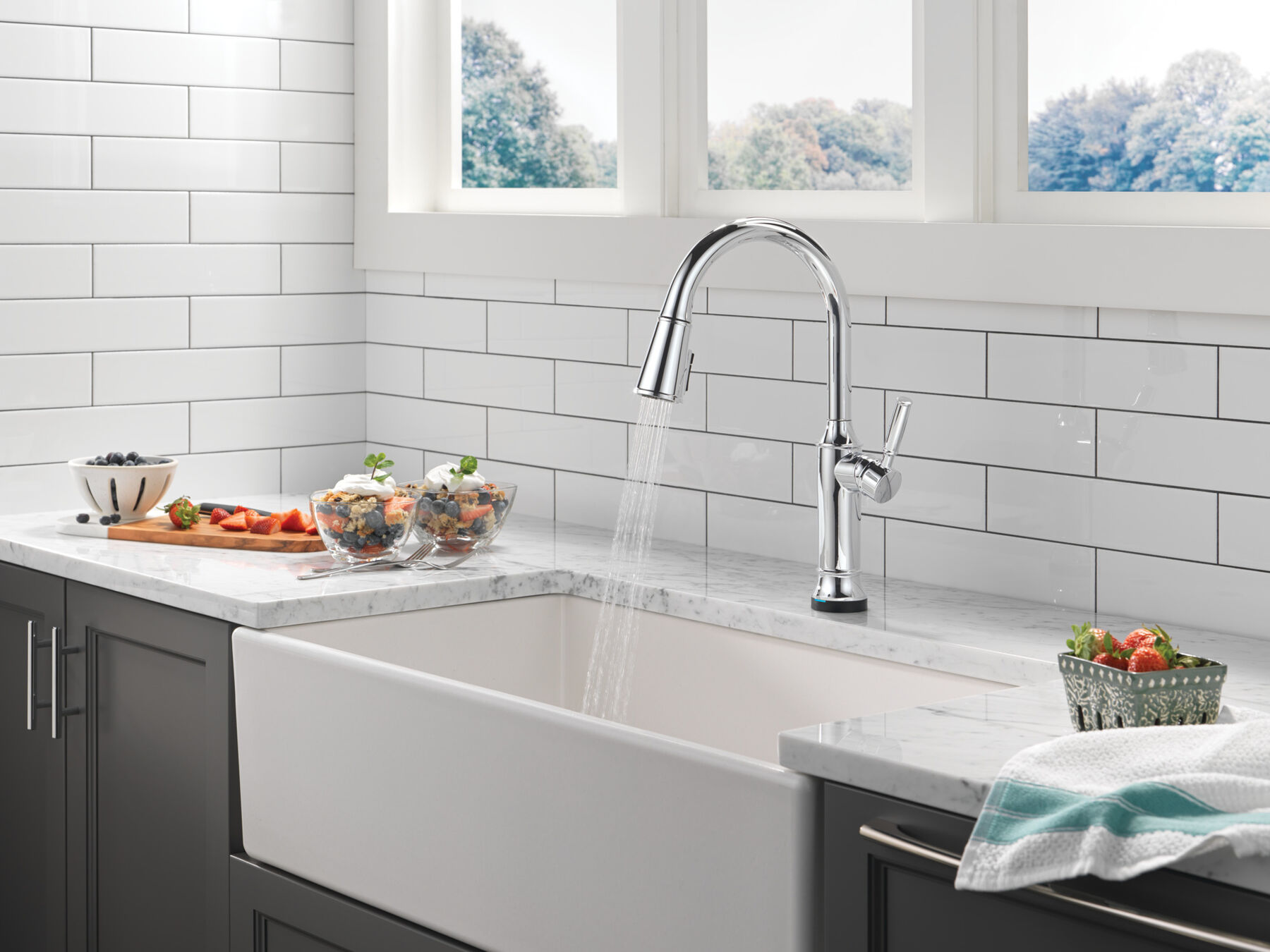 Pull-Down Kitchen Single Handle with Soap Dispenser Bundle