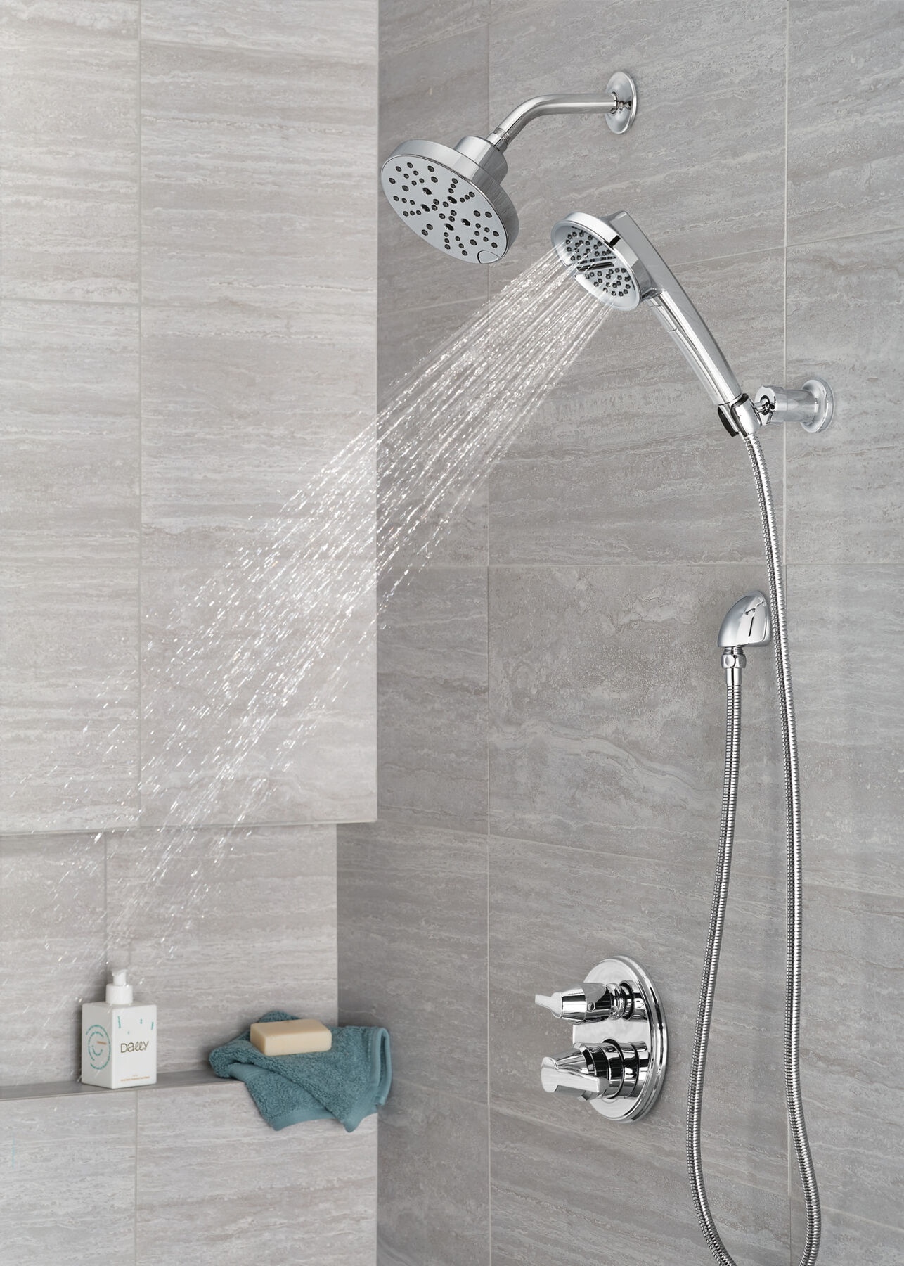 H<sub>2</sub>Okinetic&reg; 5-Setting Contemporary Raincan Shower Head