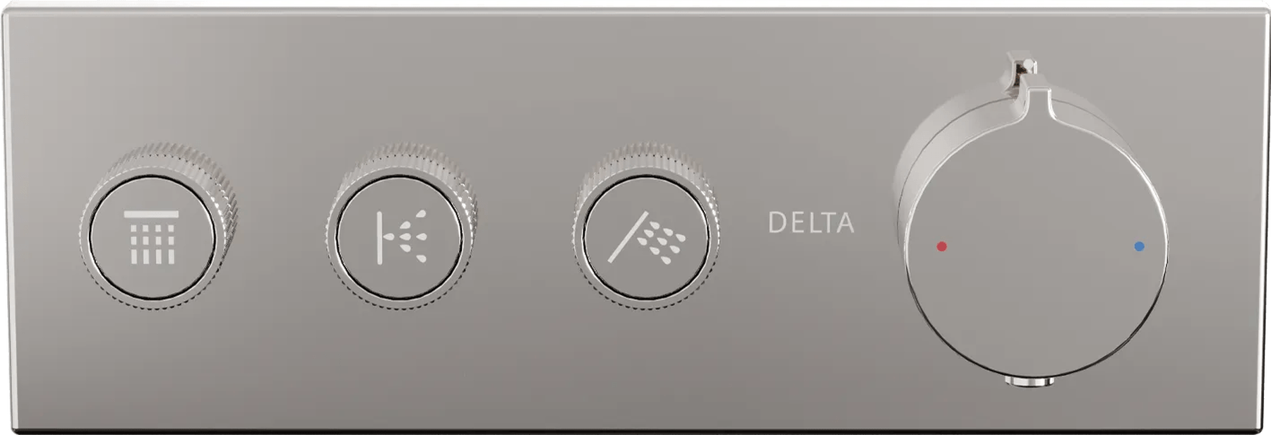 High Flow Push Button Themrostatic Trim 3 Outlet