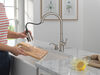 Single Handle Pull-Down Kitchen Faucet with Soap Dispenser and ShieldSpray Technology