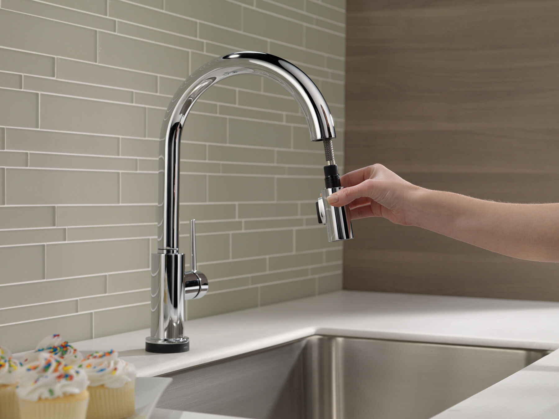 Single Handle Pull-Down Kitchen Faucet with Touch2O&reg; Technology